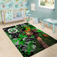 Graffiti Street Art Area Rug Smoking Ape Character and Neon Crown Symbols - African Pride
