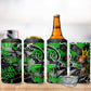 Graffiti Street Art 4 in 1 Can Cooler Tumbler Smoking Ape Character and Neon Crown Symbols - African Pride