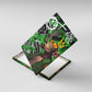 Graffiti Street Art Canvas Wall Art Smoking Ape Character and Neon Crown Symbols - African Pride