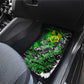 Graffiti Street Art Car Mats Smoking Ape Character and Neon Crown Symbols - African Pride