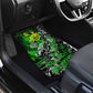 Graffiti Street Art Car Mats Smoking Ape Character and Neon Crown Symbols - African Pride