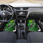 Graffiti Street Art Car Mats Smoking Ape Character and Neon Crown Symbols - African Pride