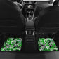 Graffiti Street Art Car Mats Smoking Ape Character and Neon Crown Symbols - African Pride