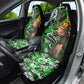 Graffiti Street Art Car Seat Cover Smoking Ape Character and Neon Crown Symbols - African Pride