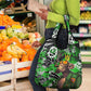 Graffiti Street Art Grocery Bag Smoking Ape Character and Neon Crown Symbols - African Pride