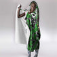 Graffiti Street Art Hooded Blanket Smoking Ape Character and Neon Crown Symbols - African Pride