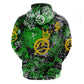 Graffiti Street Art Hoodie Smoking Ape Character and Neon Crown Symbols - African Pride