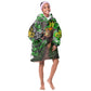 Graffiti Street Art Kid Wearable Blanket Hoodie Smoking Ape Character and Neon Crown Symbols - African Pride