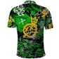 Graffiti Street Art Polo Shirt Smoking Ape Character and Neon Crown Symbols - African Pride