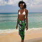 Graffiti Street Art Sarong Smoking Ape Character and Neon Crown Symbols - African Pride
