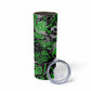 Graffiti Street Art Skinny Tumbler Smoking Ape Character and Neon Crown Symbols - African Pride