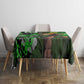Graffiti Street Art Tablecloth Smoking Ape Character and Neon Crown Symbols - African Pride