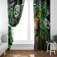 Graffiti Street Art Window Curtain Smoking Ape Character and Neon Crown Symbols - African Pride