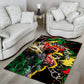 Lion King Africa Graffiti Area Rug Bold Text and Neon Colors - African Pride