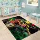 Lion King Africa Graffiti Area Rug Bold Text and Neon Colors - African Pride