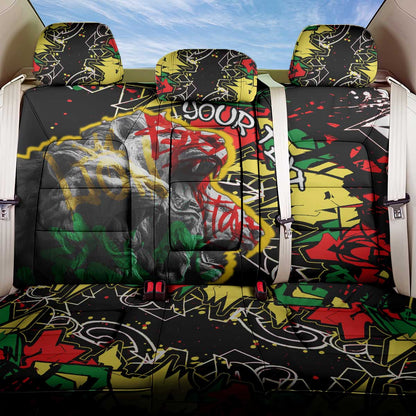 Lion King Africa Graffiti Back Car Seat Cover Bold Text and Neon Colors - African Pride