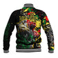 Lion King Africa Graffiti Baseball Jacket Bold Text and Neon Colors - African Pride