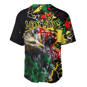 Lion King Africa Graffiti Baseball Jersey Bold Text and Neon Colors - African Pride