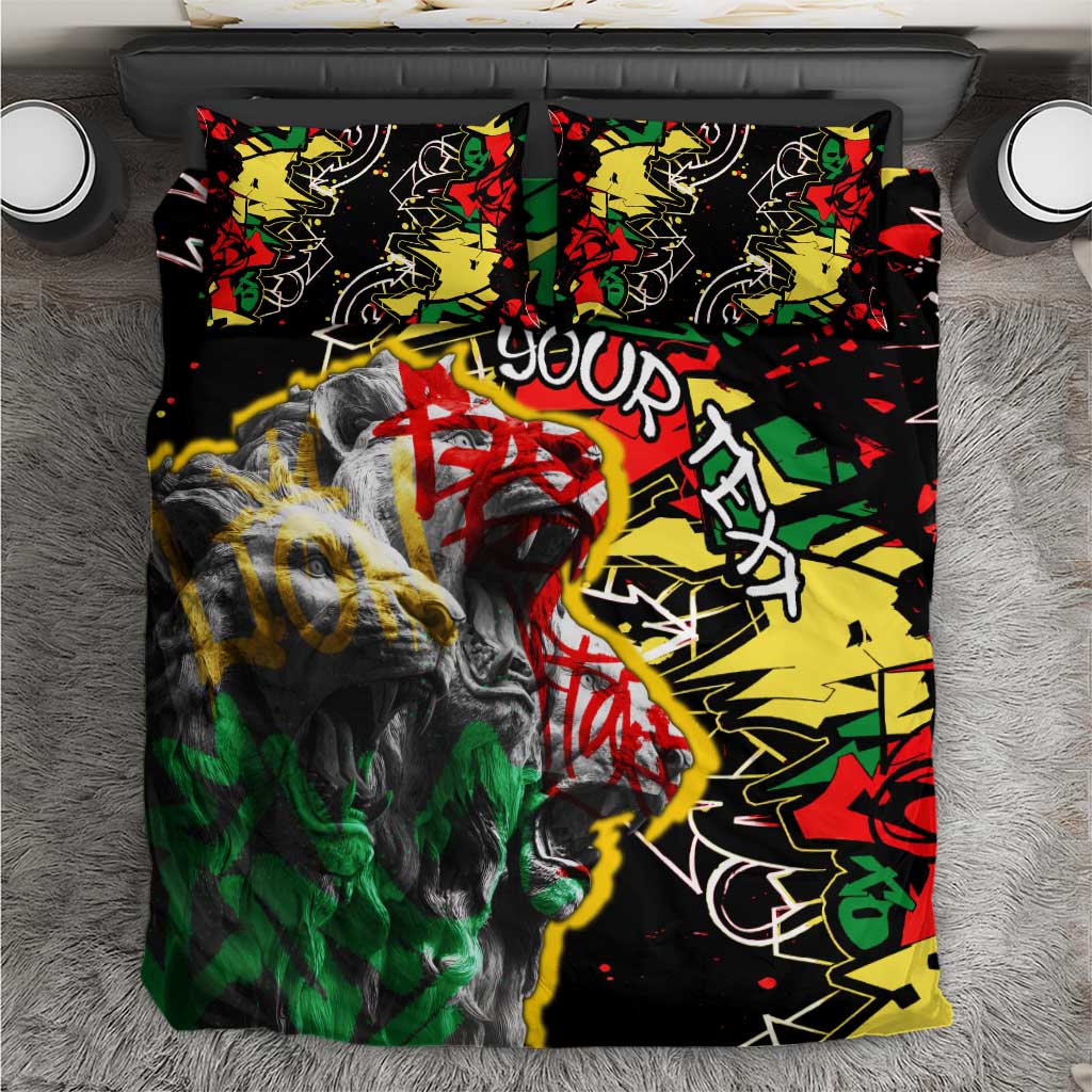 Lion King Africa Graffiti Bedding Set Bold Text and Neon Colors - African Pride