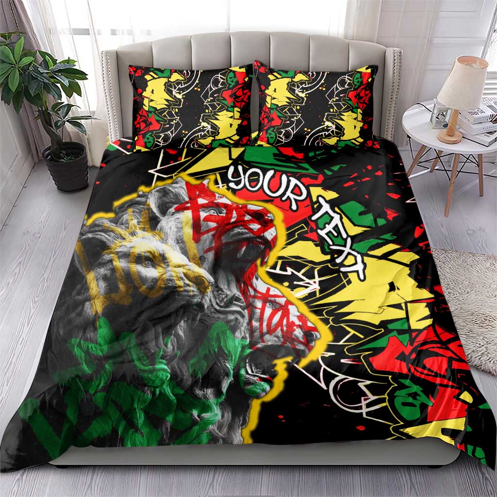 Lion King Africa Graffiti Bedding Set Bold Text and Neon Colors - African Pride