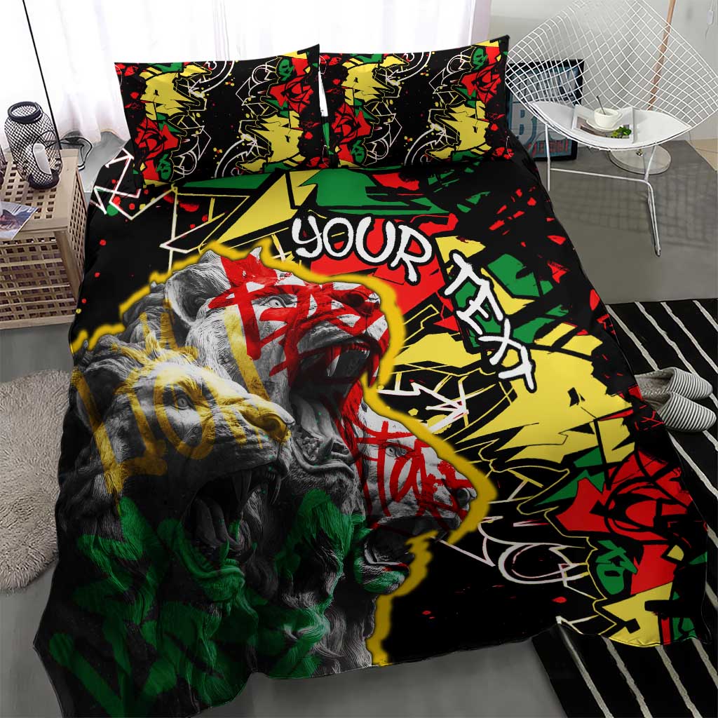 Lion King Africa Graffiti Bedding Set Bold Text and Neon Colors - African Pride
