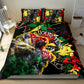 Lion King Africa Graffiti Bedding Set Bold Text and Neon Colors - African Pride