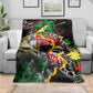 Lion King Africa Graffiti Blanket Bold Text and Neon Colors - African Pride