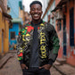 Lion King Africa Graffiti Bomber Jacket Bold Text and Neon Colors - African Pride