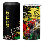 Lion King Africa Graffiti 4 in 1 Can Cooler Tumbler Bold Text and Neon Colors - African Pride