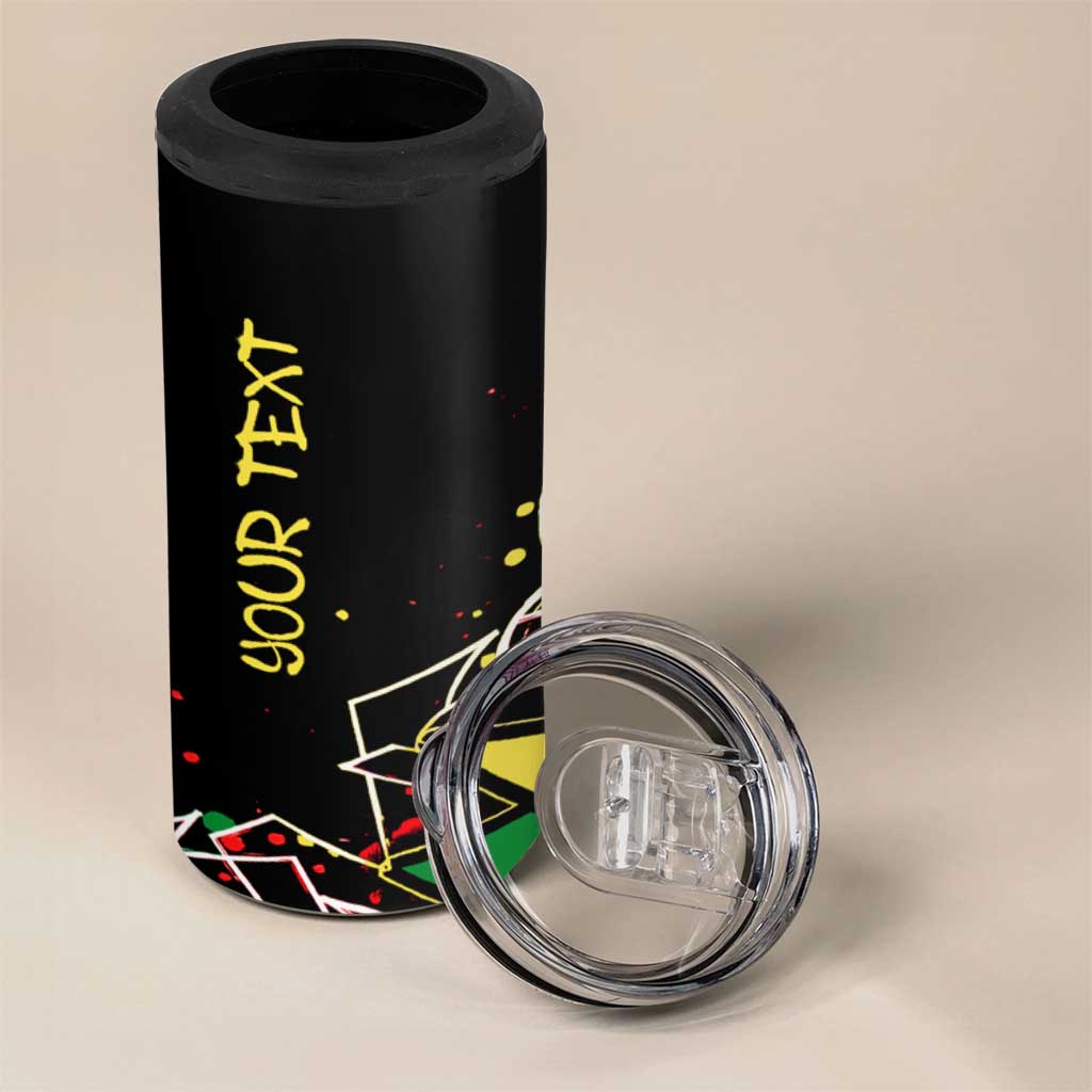 Lion King Africa Graffiti 4 in 1 Can Cooler Tumbler Bold Text and Neon Colors - African Pride