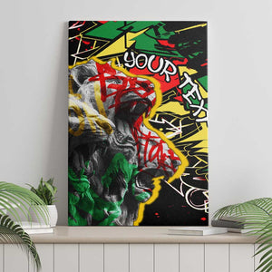 Lion King Africa Graffiti Canvas Wall Art Bold Text and Neon Colors - African Pride