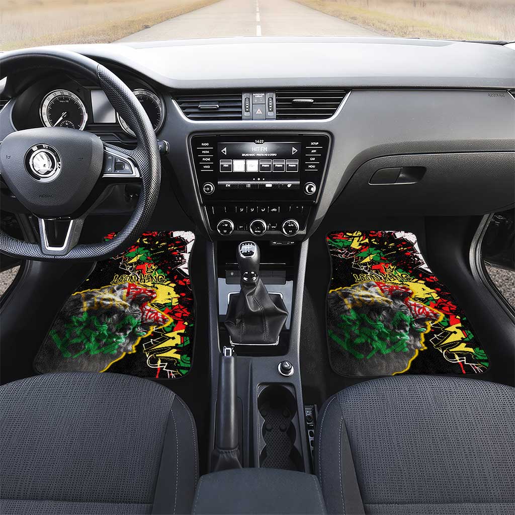 Lion King Africa Graffiti Car Mats Bold Text and Neon Colors - African Pride