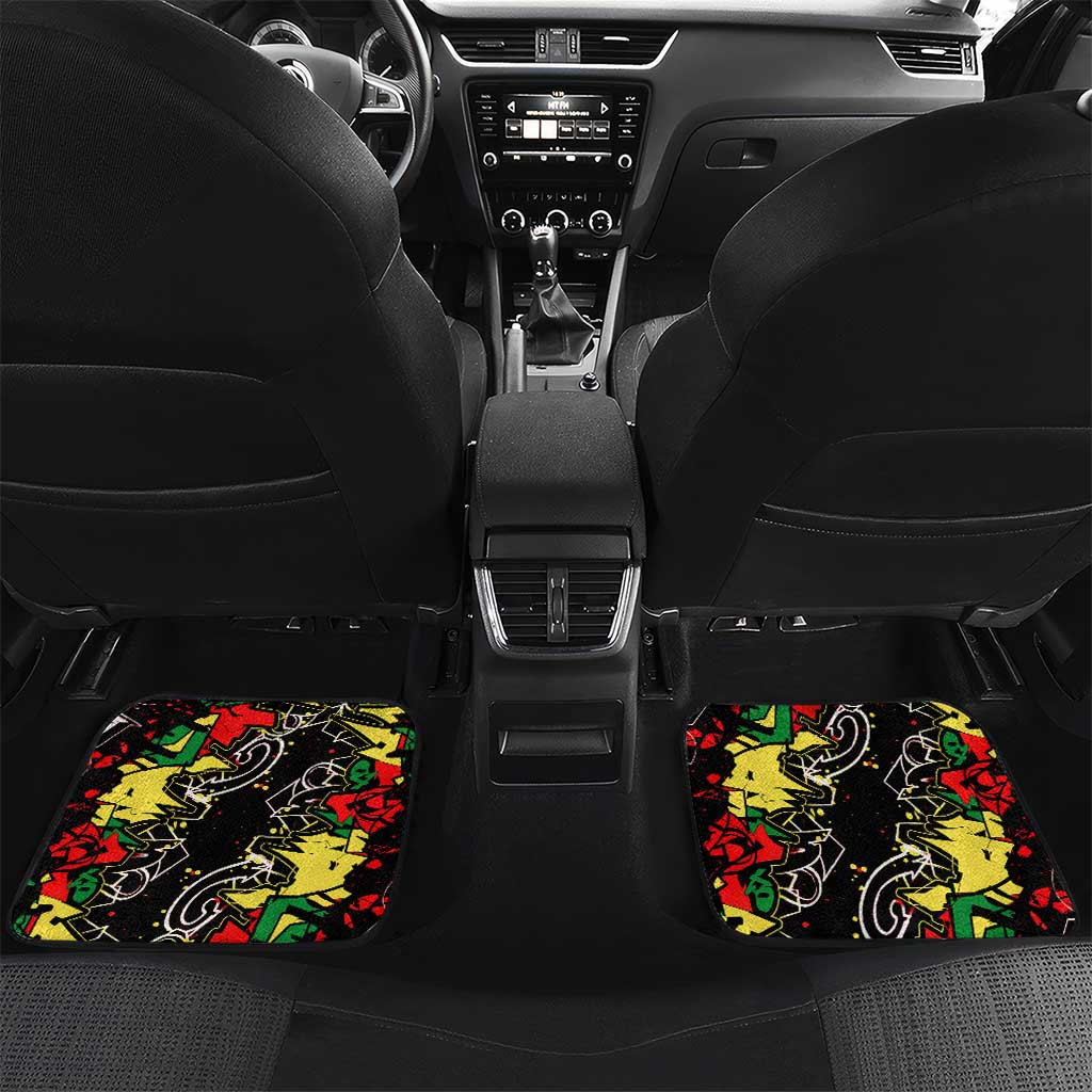 Lion King Africa Graffiti Car Mats Bold Text and Neon Colors - African Pride