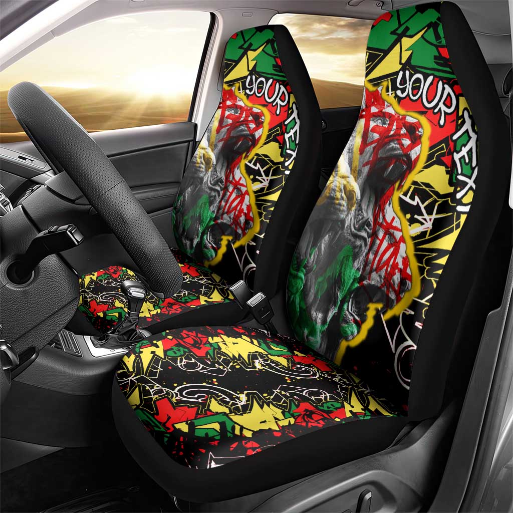 Lion King Africa Graffiti Car Seat Cover Bold Text and Neon Colors - African Pride