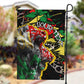Lion King Africa Graffiti Garden Flag Bold Text and Neon Colors - African Pride