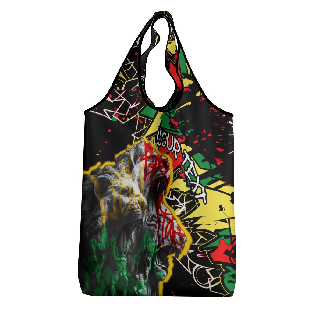 Lion King Africa Graffiti Grocery Bag Bold Text and Neon Colors - African Pride