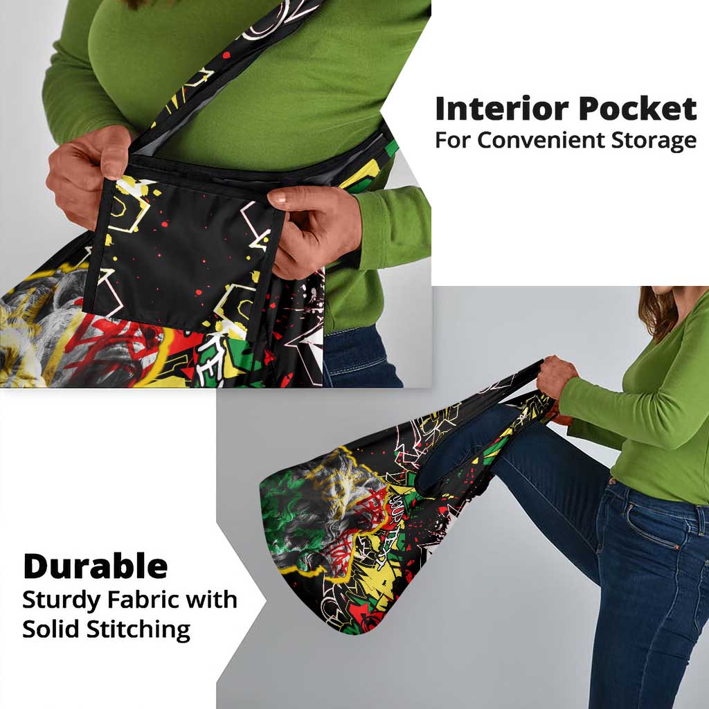 Lion King Africa Graffiti Grocery Bag Bold Text and Neon Colors - African Pride