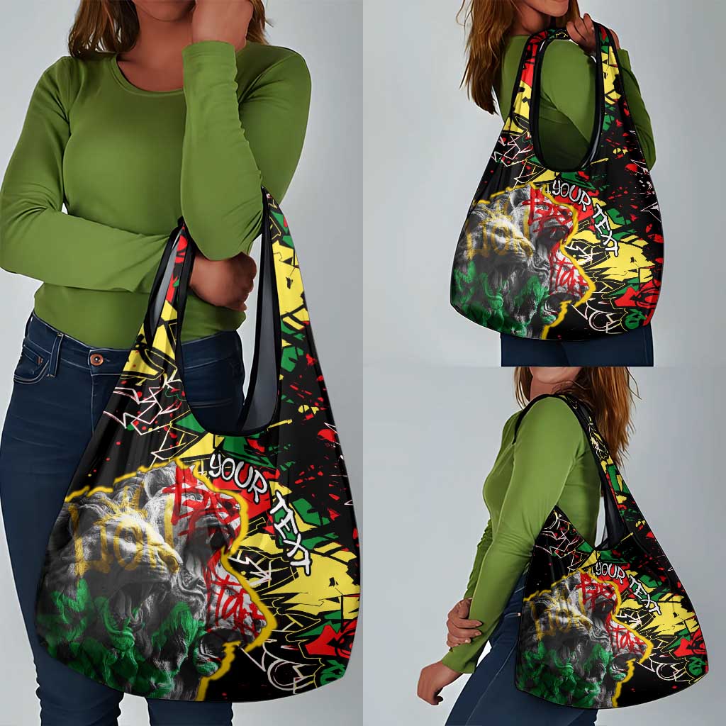 Lion King Africa Graffiti Grocery Bag Bold Text and Neon Colors - African Pride