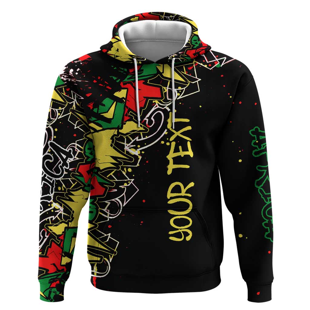 Lion King Africa Graffiti Hoodie Bold Text and Neon Colors - African Pride