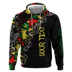Lion King Africa Graffiti Hoodie Bold Text and Neon Colors - African Pride