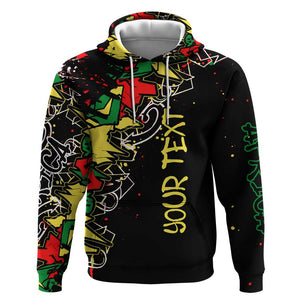 Lion King Africa Graffiti Hoodie Bold Text and Neon Colors - African Pride