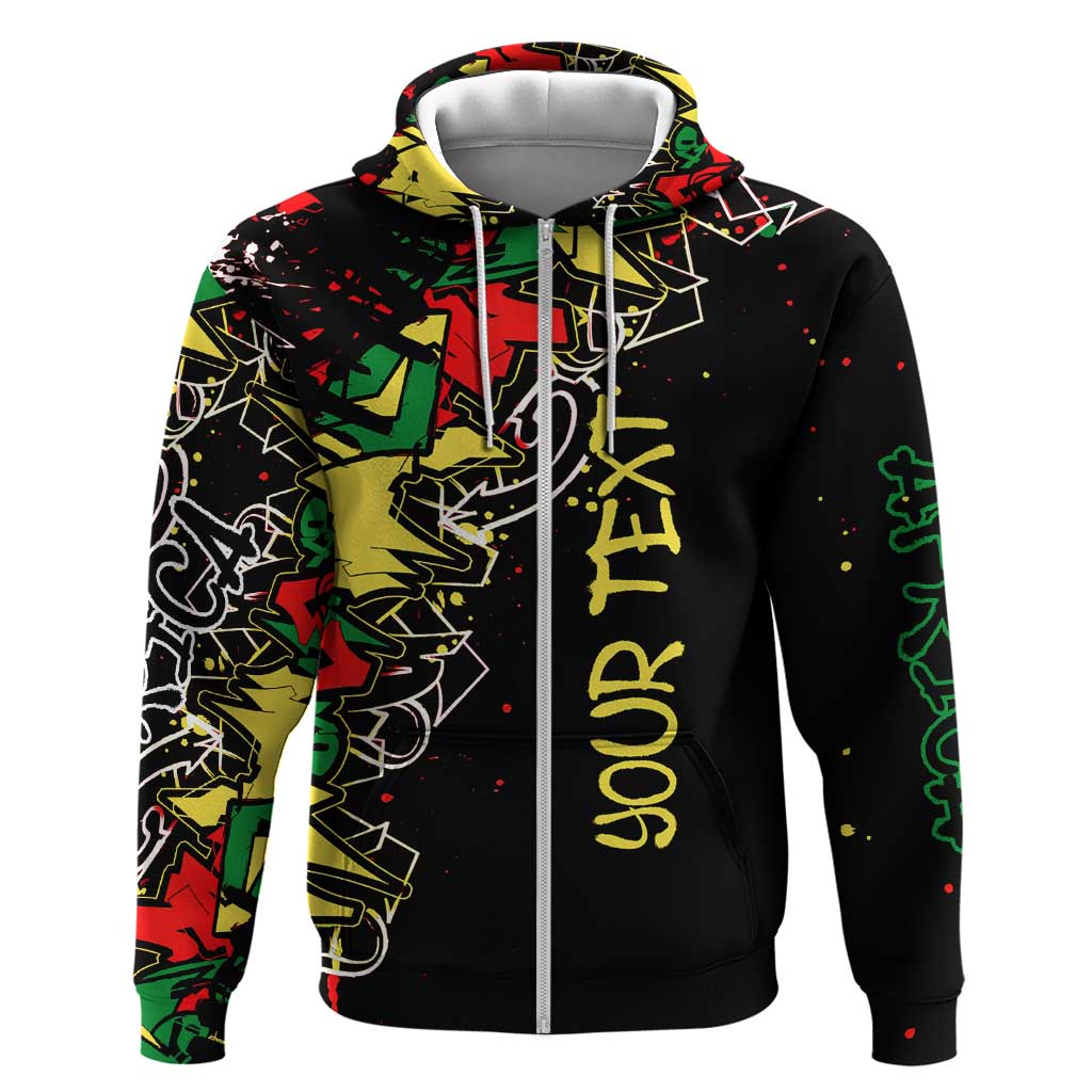 Lion King Africa Graffiti Hoodie Bold Text and Neon Colors - African Pride