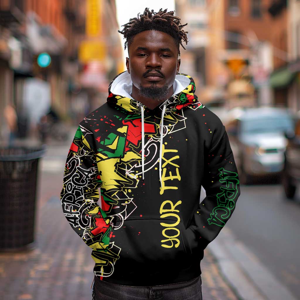 Lion King Africa Graffiti Hoodie Bold Text and Neon Colors - African Pride