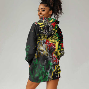 Lion King Africa Graffiti Hoodie Dress Bold Text and Neon Colors - African Pride