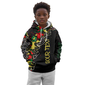 Lion King Africa Graffiti Kid Hoodie Bold Text and Neon Colors - African Pride