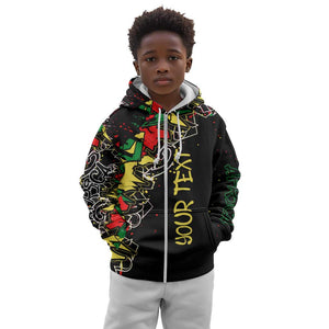 Lion King Africa Graffiti Kid Hoodie Bold Text and Neon Colors - African Pride