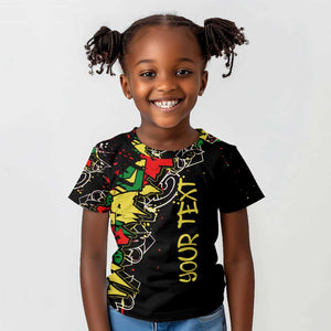 Lion King Africa Graffiti Kid T shirt Bold Text and Neon Colors - African Pride