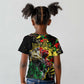 Lion King Africa Graffiti Kid T shirt Bold Text and Neon Colors - African Pride