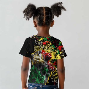Lion King Africa Graffiti Kid T shirt Bold Text and Neon Colors - African Pride