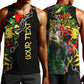 Lion King Africa Graffiti Men Tank Top Bold Text and Neon Colors - African Pride
